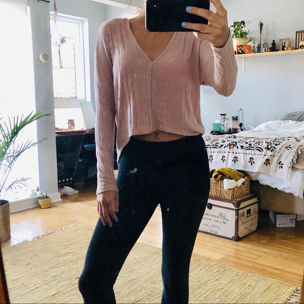 Charlotte Russe long-sleeve crop top